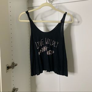 5/$25 Sale ☀️ Check & Stripe Cropped Flowy Tank
